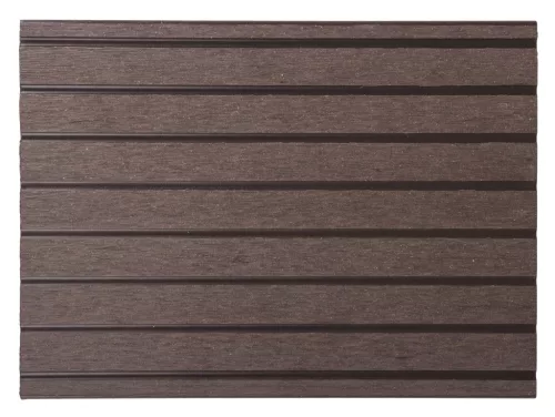 G21 kütléri burkolólap 2,5 x 14,8 x 300 cm, Dark Wood, kerek lyukakkal, WPC