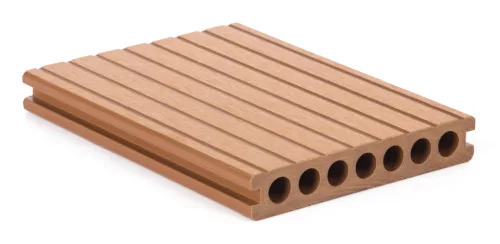 G21 kültéri burkolólap 2,5 x 14,8 x 30 cm, Light Wood kerek lyukakkal, WPC
