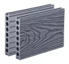 G21 kültéri burkolólap 2,5 x 14,8 x 300 cm, Silver Wood kerek lyukakkal, WPC