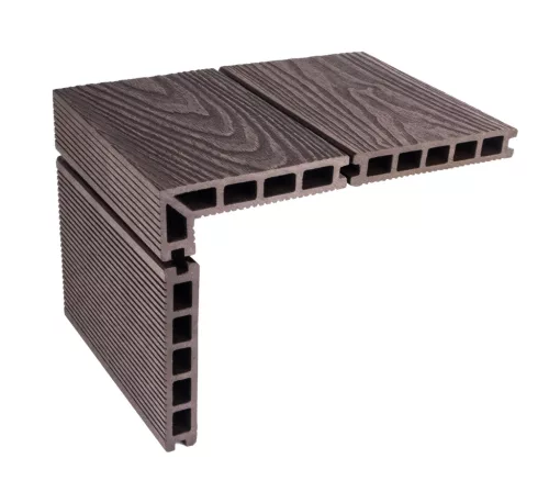 G21 kültéri elzáró burkolólap, 2,5 x 14 x 400 cm, Dark Wood, WPC