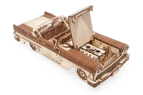 Ugears játék - 3D fa mechanikus kirakós VM-05 Autó (50's convertible)