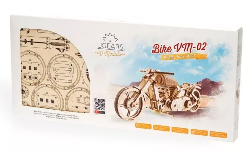 Ugears játék - 3D fa mechanikus kirakós VM-02 Motorbicikli (chopper)
