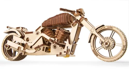 Ugears játék - 3D fa mechanikus kirakós VM-02 Motorbicikli (chopper)