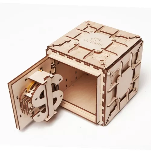 Ugears játék - 3D fa mechanikus kirakós Széf