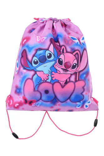Disney Lilo a Stitch, športová taška The Star Dog Love, taška do posilňovne 37 cm