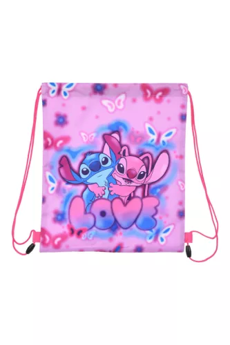 Disney Lilo a Stitch, športová taška The Star Dog Love, taška do posilňovne 37 cm