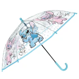   Disney Lilo & Stitch, Sternenhund Engel, transparenter Kinderregenschirm, Ø 72 cm