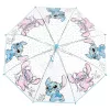 Disney Lilo & Stitch, Sternenhund Engel, transparenter Kinderregenschirm, Ø 72 cm