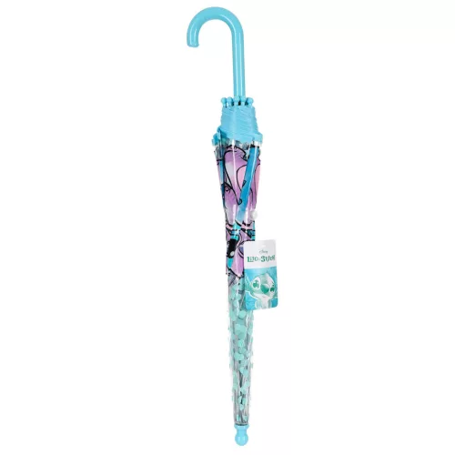 Disney Lilo & Stitch, Sternenhund Engel, transparenter Kinderregenschirm, Ø 72 cm