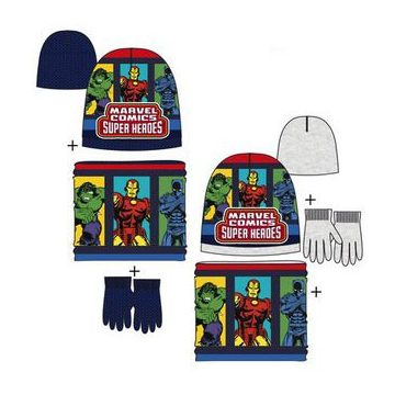 Bosszúállók Comics gyerek sapka + snood + kesztyű szett