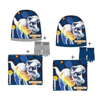 Jurassic World gyerek sapka + snood + kesztyű szett