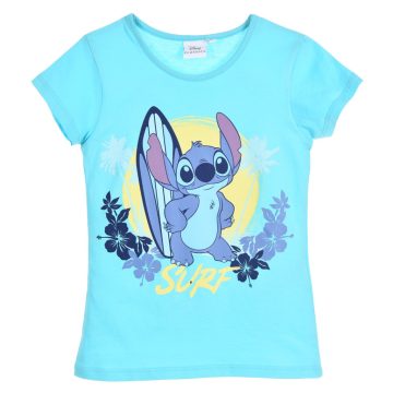   Disney Lilo és Stitch, A csillagkutya Surf gyerek rövid póló, felső 3-8 év