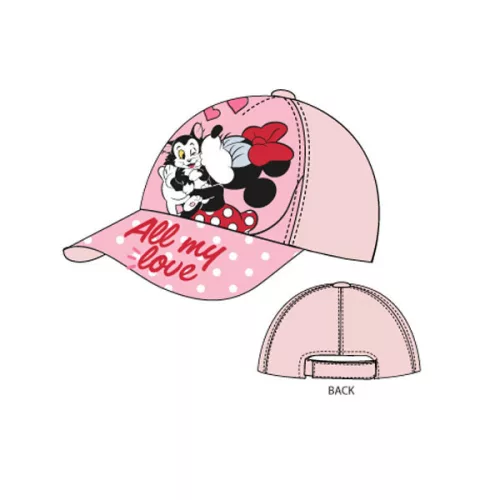 Detská baseballová šiltovka Disney Minnie All My Love 52 cm