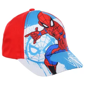 Spiderman-Baseballkappe für Kinder, rot lackiert, 52 cm