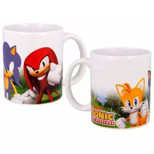 Sonic a sündisznó Power Trio porcelán bögre 325 ml (11 oz) Díszdobozban