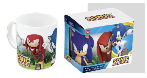 Sonic a sündisznó Power Trio porcelán bögre 325 ml (11 oz) Díszdobozban
