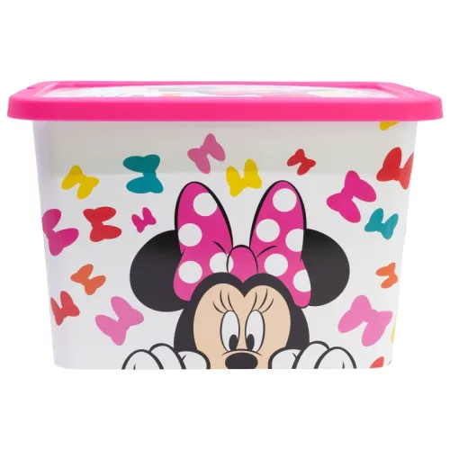 Plastový úložný box Disney Minnie Edgy Bows 7 l