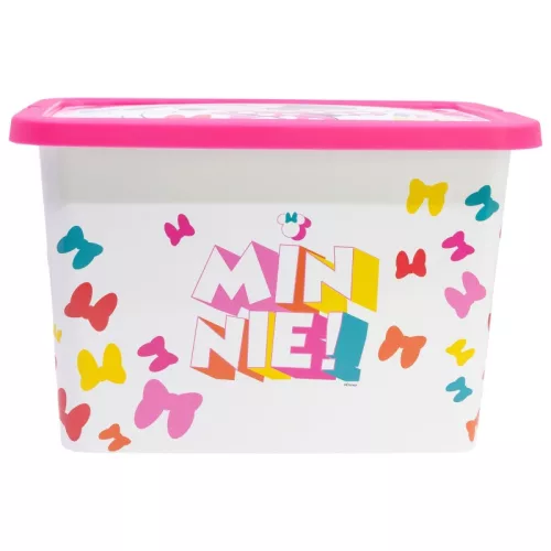 Plastový úložný box Disney Minnie Edgy Bows 7 l