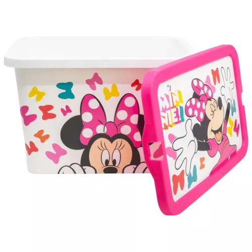 Plastový úložný box Disney Minnie Edgy Bows 7 l