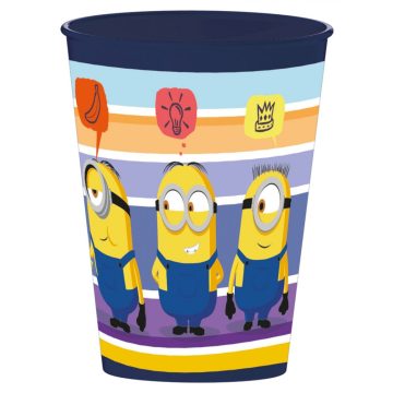 Minyonok Striped műanyag pohár 260 ml