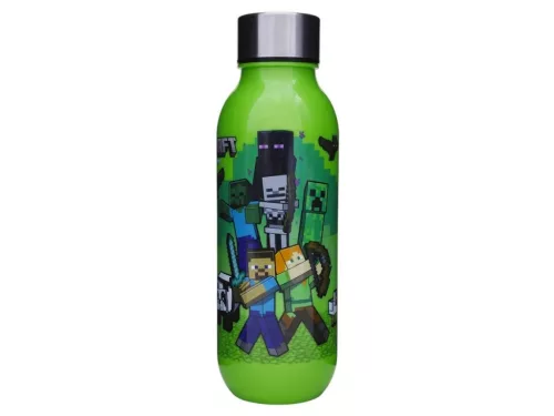 Plastová fľaša na kreatívne účely Minecraft so skrutkovacím uzáverom 640 ml