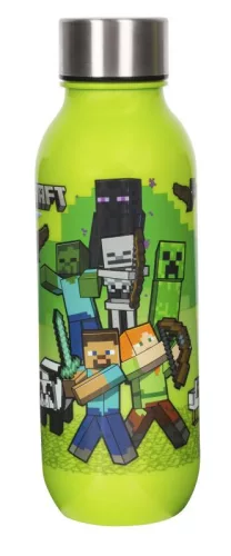 Plastová fľaša na kreatívne účely Minecraft so skrutkovacím uzáverom 640 ml