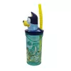 Bluey Splash 3D műanyag szívószálas pohár 360 ml