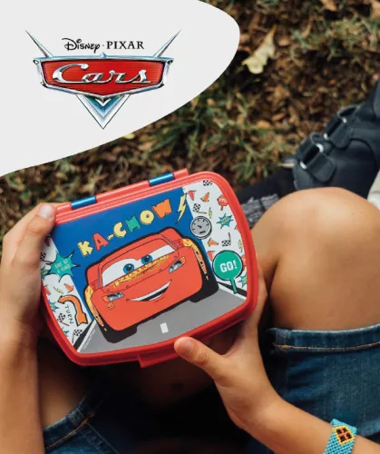 Disney Verdák Lets Race funny műanyag szendvicsdoboz