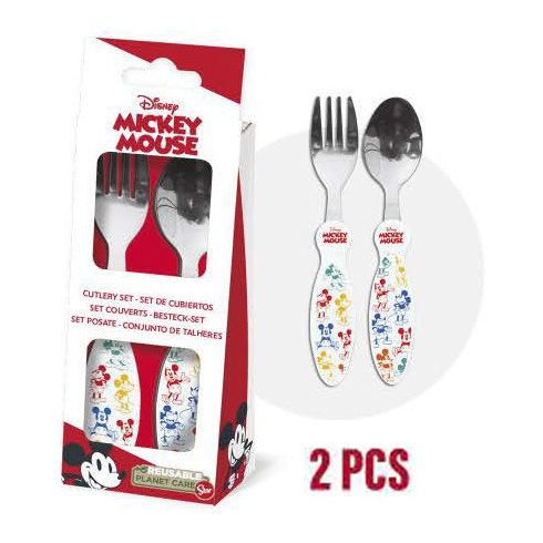Disney Mickey Fun-Tastic fém evőeszköz készlet - 2 darabos