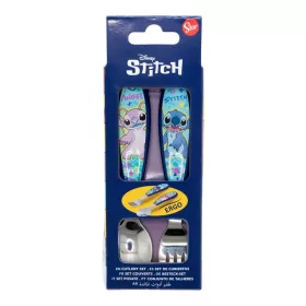   Disney Lilo und Stitch, Der Sternenhund Zeichnung Metall ergonomisches Besteckset - 2-teilig