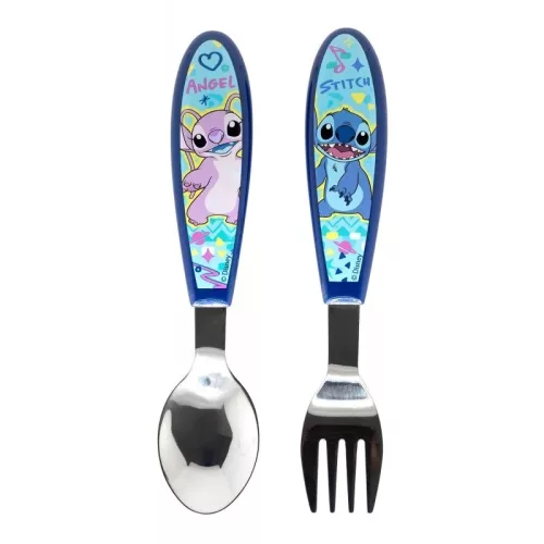 Disney Lilo und Stitch, Der Sternenhund Zeichnung Metall ergonomisches Besteckset - 2-teilig