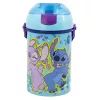 Disney Lilo a Stitch, Hviezdny psí tanec, plastová fľaša so slamkou a vešiakom 450 ml