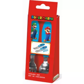   Super Mario Brothers fém ergo evőeszköz készlet - 2 darabos