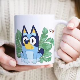   Porzellantasse „Bluey Leaves“, 235 ml (8 oz), in Geschenkverpackung