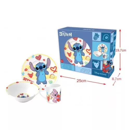 Disney Lilo i Stitch, Zvjezdani set posuđa od porculana s motivom psećeg srca u ukrasnoj kutiji