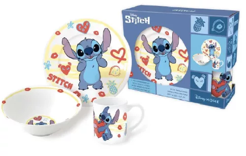 Disney Lilo i Stitch, Zvjezdani set posuđa od porculana s motivom psećeg srca u ukrasnoj kutiji
