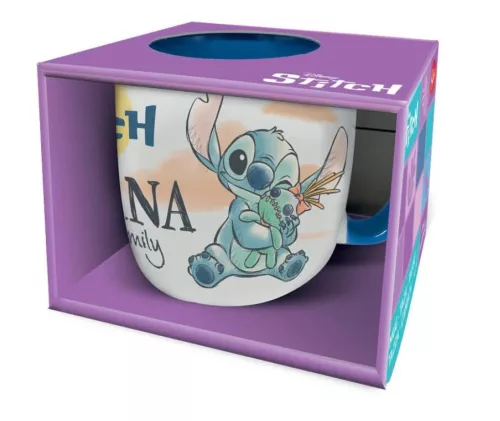 Disney Lilo és Stitch, A csillagkutya Ohana Elite porcelán bögre 380 ml (13 oz) Díszdobozban