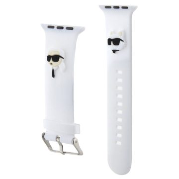   Karl Lagerfeld Karl and Choupette Head NFT Apple Watch 38/40/41mm szíj, fehér