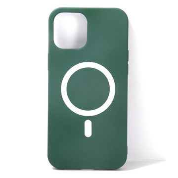 Apple iPhone 15 Pro Max, szilikon tok, zöld