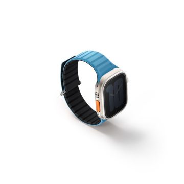   Uniq Revix Evo mágneses Apple Watch szíj, 49/45/44/42MM, kék/fekete