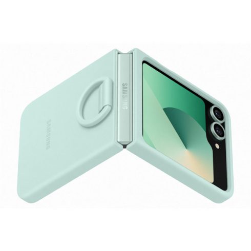 Samsung Galaxy Flip 6 / Flip 7 FE gyári szilikon tok, menta