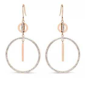 Victoria Rose gold színű fehér köves karika fülbevaló