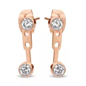 Victoria Rose gold színű fehér köves fülbevaló