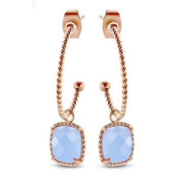 Victoria Rose gold színű kék köves fülbevaló