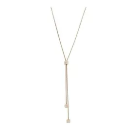 Victoria Rose gold színű fehér köves kocka nyaklánc