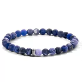 Victoria Blue Perlenarmband aus Gummi für Herren