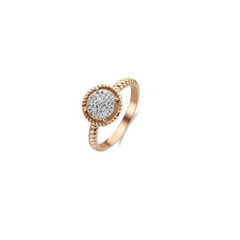 Victoria Rose gold színű fehér köves gyűrű