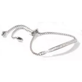 Victoria Armband aus silberfarbenem weißen Stein