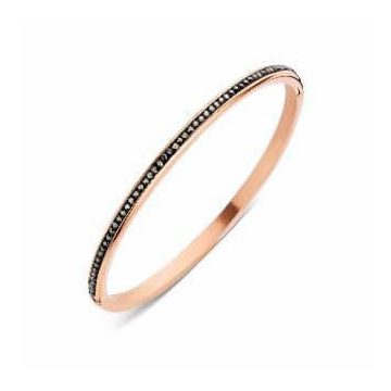 Victoria Rose gold színű fekete köves karkötő
