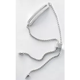 Victoria Armband aus silberfarbenem weißen Stein